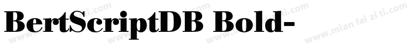 BertScriptDB Bold字体转换